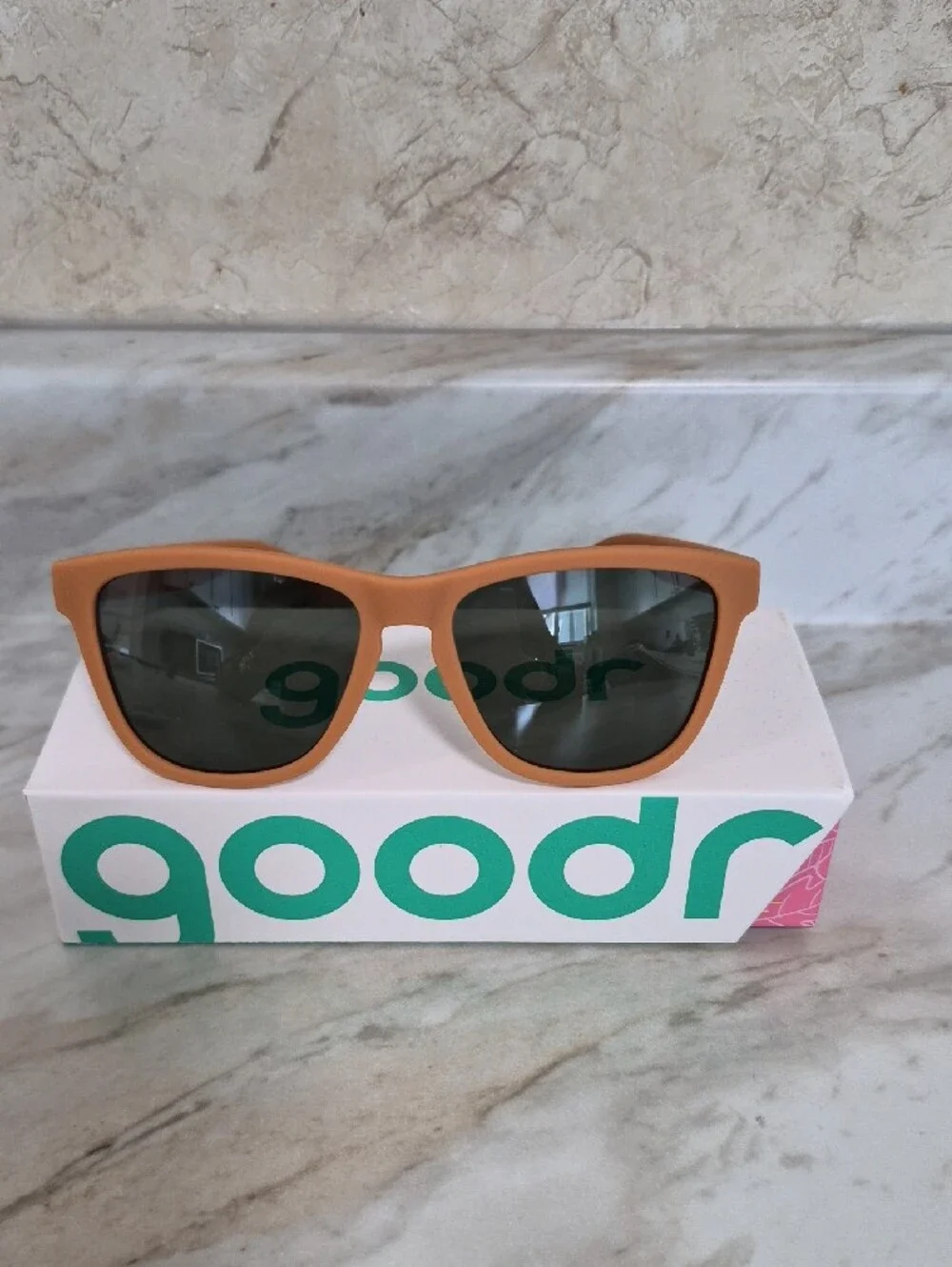 goodr Man's Orange Sunglasses with Dark Lenses